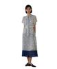 Casual Dress 25SS Bow Tie Pleats Print One Piece for Women [Grace Continental]