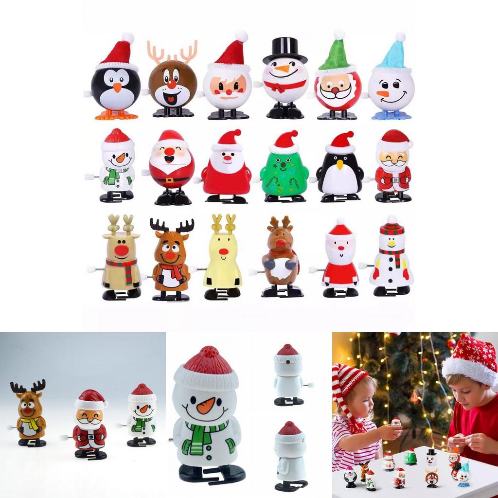 Charming Wind-up Walking Santa Snowman Reindeer Toys For Christmas Celebration