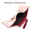 Women'S Wallets Tri Fold Card Bags Pocket Short  Embroidered Love Pattern