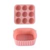 2-piece square silicone air fryer inner liner, reusable silicone air fryer inner liner, food safety air fryer accessories, bakin