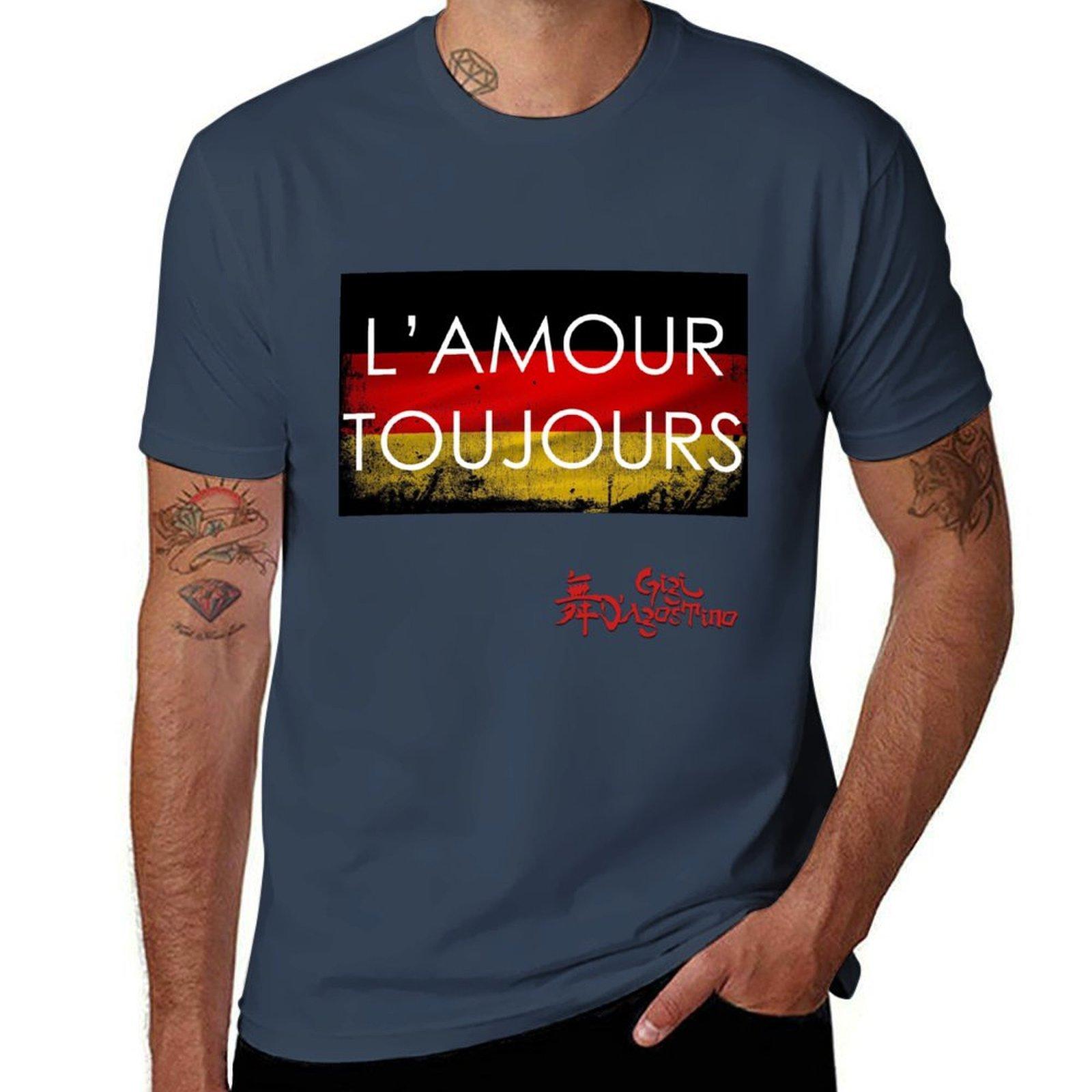 Gigi DAgostino  LAmour Toujours for German Fans TShirt Casual All Match Tee Shirt for Men S
