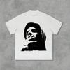 Vintage Portrait Graphic Print 100% Cotton T-Shirt  Y2K Summer Short Sleeves Casual Oversize Tshirt Streetwear  Tops New