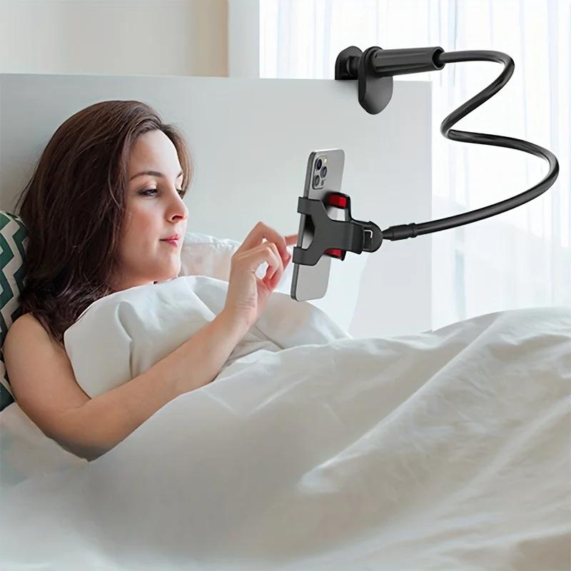 Lazy Bedside Desktop Mobile Phone Clamp Bracket Flexible Long Arm Gooseneck Lazy Person Bracket with Handle Overhead Live Bracket