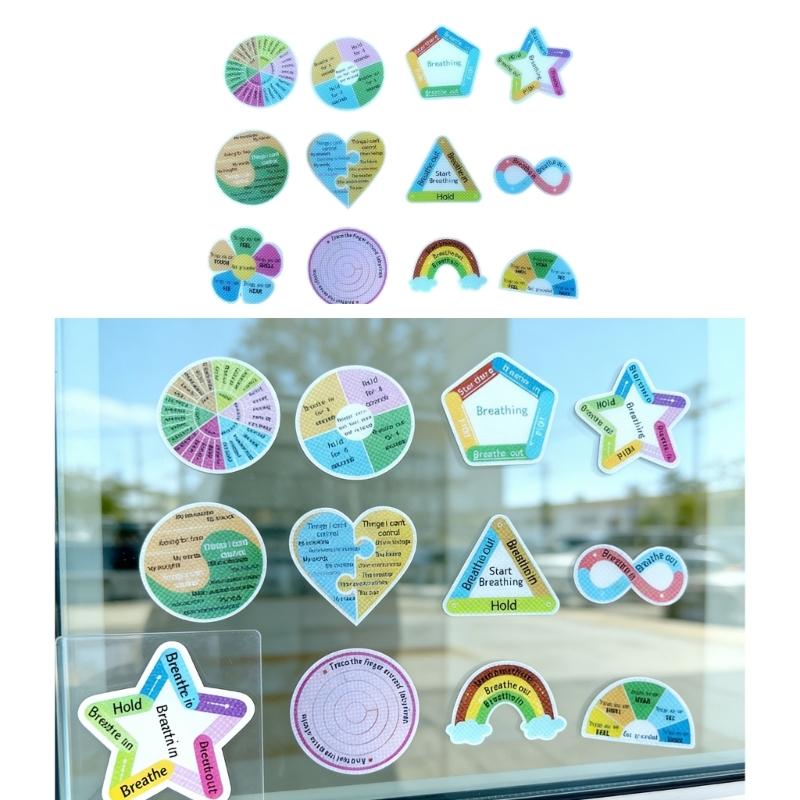 36Pieces Anxiety Sensory Sticker with Textured Sticker Calming Sticker for Kids Adults Anxiety Relief Sensory Strips
