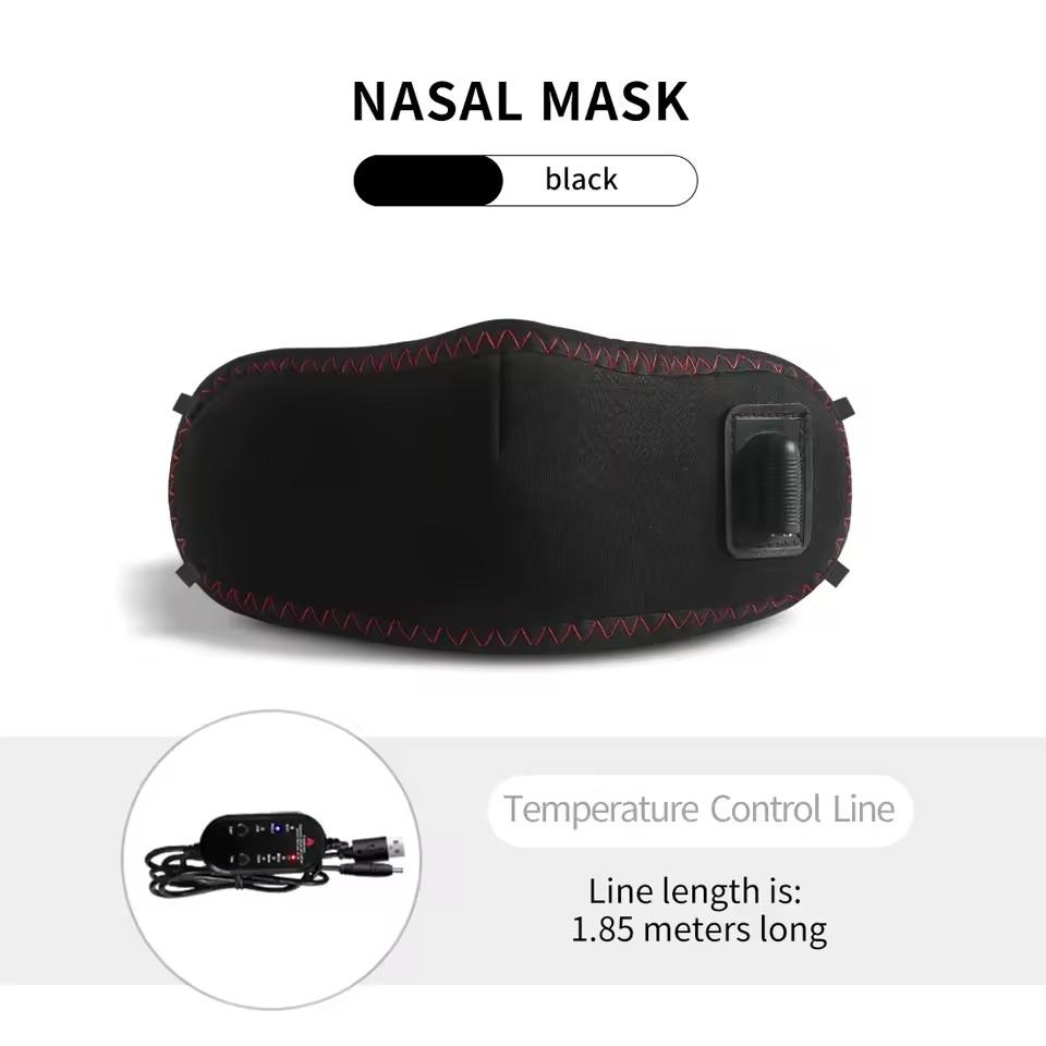 Electric Heating Nose Pad Winter Nose Warmer 3 Temperature Settings Hot Compress Nose Cover for Stuffy Nose/Allergic Rhinitis