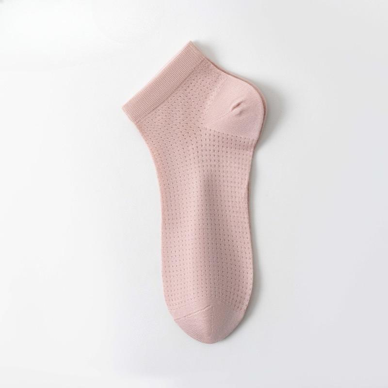 

Silk Netted Thin Style Children s Pure Color Short Socks That Don t Come Off, Soft Summer Boat Socks 1 pair рожевий