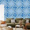 Hippie wallpaper background blue, white and azure for living room and bedroom 50x1000