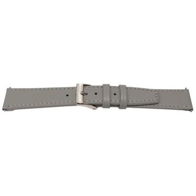 Bracelet Montre - MY-MONTRE - Cuir De Veau Lisse - 18mm - Gris - Rembourrage 2,6 Mm