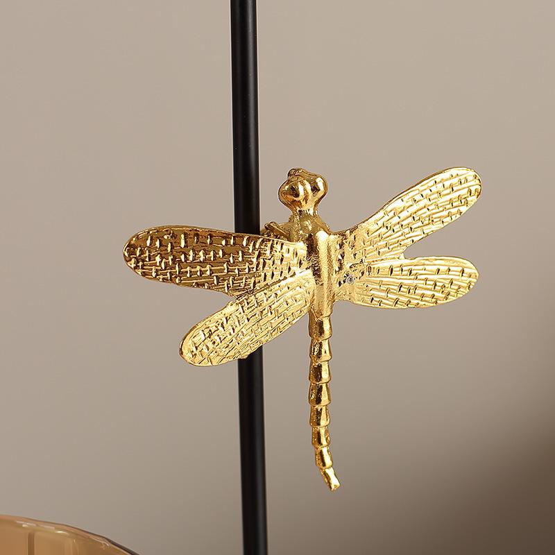 Light Luxury Candlestick Vase Dual-purpose Ornaments Modern Simple Living Room Dining Room Wrought Glass Flowerware Decoration Soft Decoration