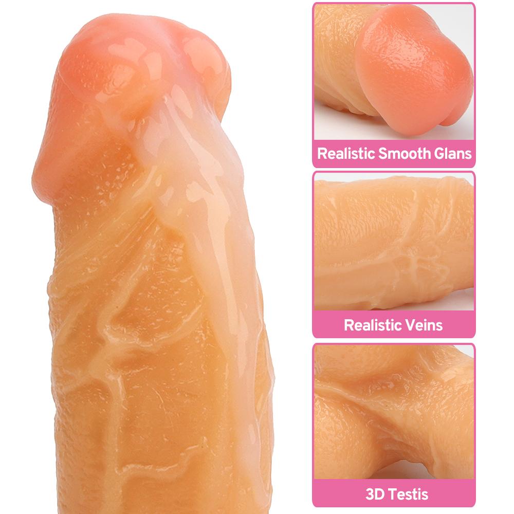 Silicone Realistic Dildo Women's Lesbian Rubber Dildo with Suction Cup Big Dick Penis Sexy Adult Toy