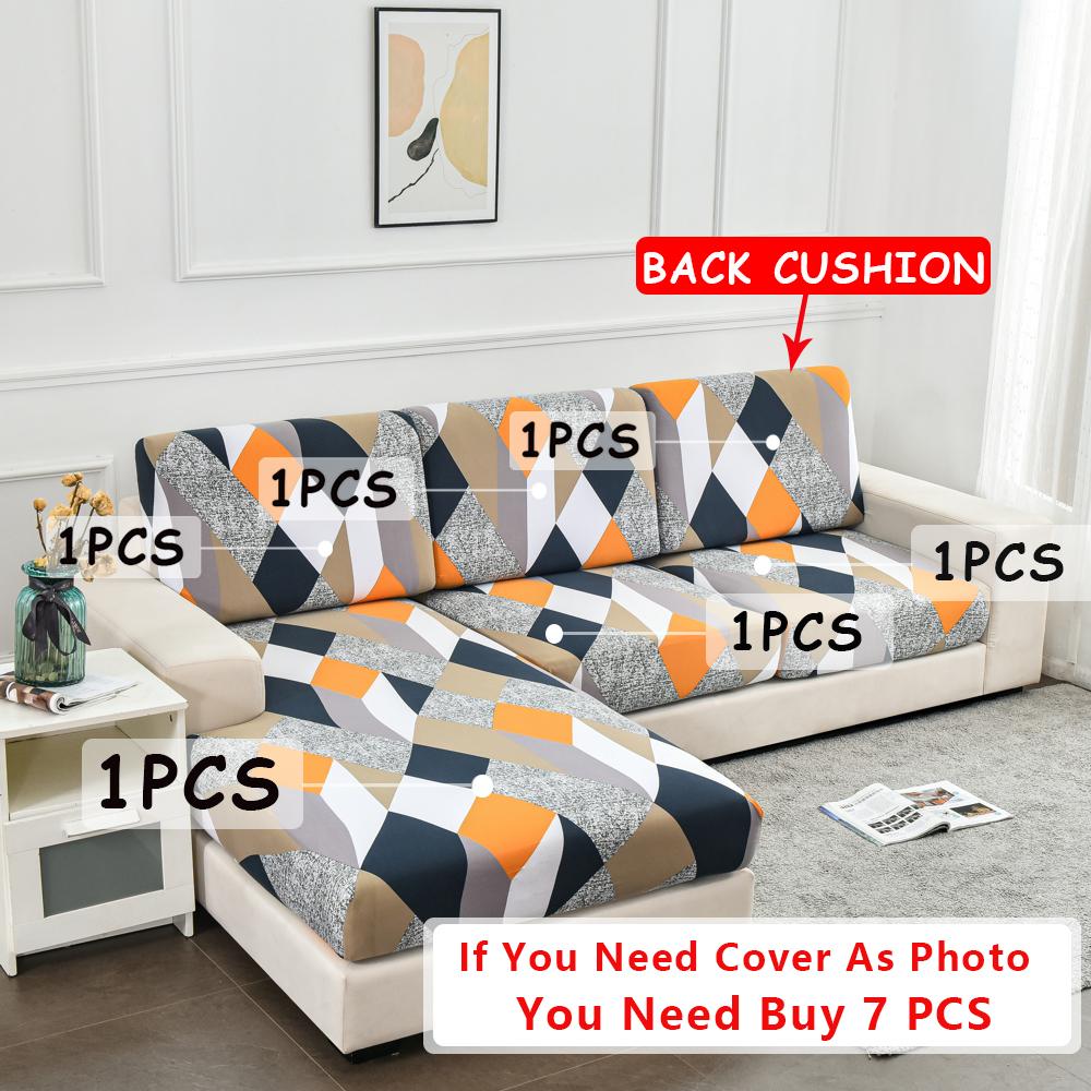 Printed Elastic Sofa Cover L-Shaped Corner Armchair Slipcover Living Room Furniture Protector Seat Cushion Cover