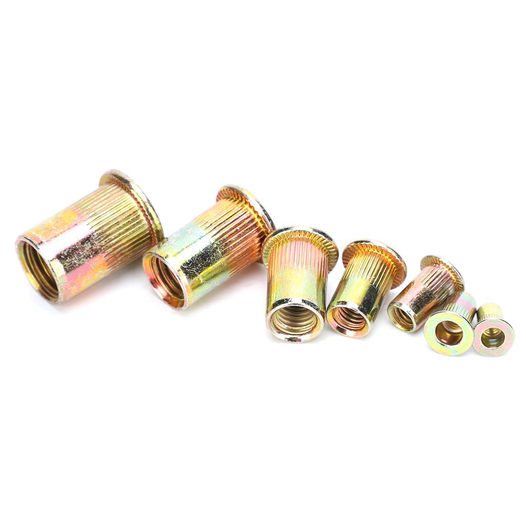 220pcs ColorPlated Zinc Rivet Nut Mixed M345681012 Insert Nutserts Assortment Kit