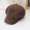 Linen Octagonal Hat Children's Autumn and Winter Elegant Fashion Versatile Beret Newsboy Hat Cap British Temperament