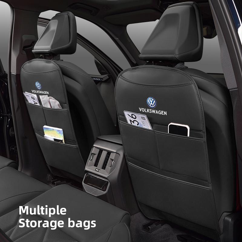 2026 Hot For Volkswagen VW 1Pcs Car Seat Anti-Kick Pad With Pocket Protective Cover For VW GTI Golf 6 7 8 Passat Polo CC Tiguan