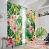 2 Stück, 2D-Flachdruck Minimalistische Vorhänge Tropical Bloom Vielseitiges Polyester (ohne Stange) Heimdeko Ideal für Schlafzimmer Wohnzimmer