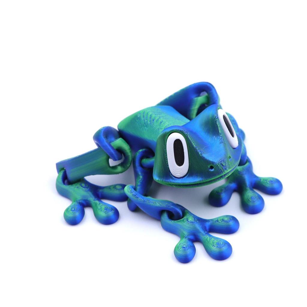 3D Printed Articulated Magnetic Tree Frog Toy Ornament