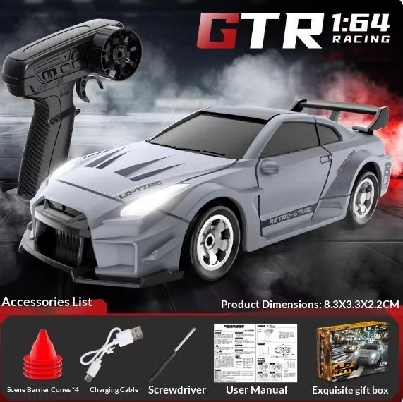 New 1:64 Mini Desktop Simulation Rc High-Speed Remote Control Car 2.4g Pocket Four-Wheel Drive Drift Remote Control Toy Boy Gift