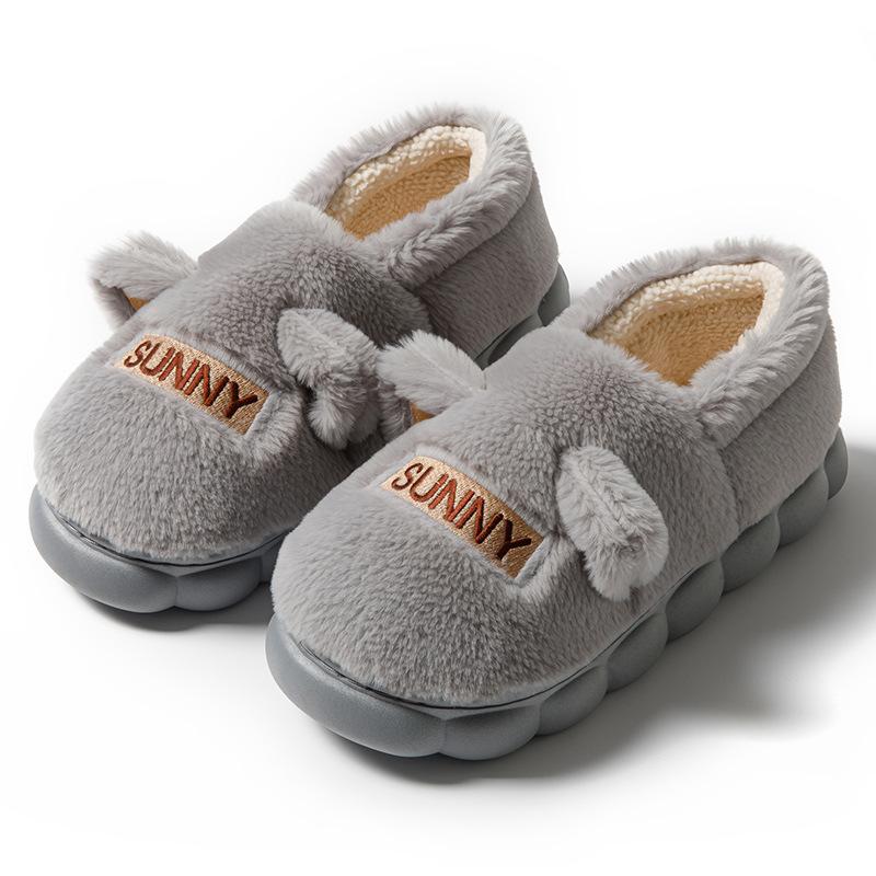 Cotton Slippers Winter Waterproof Bag and Versatile Indoor Thick Bottom Home Piled Thickened Thermal Slippers