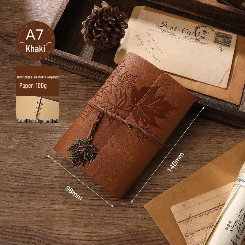Draagbaar Kraftpapier Reisaanmeldboek: Losbladig DIY Dagboek Notitieboek