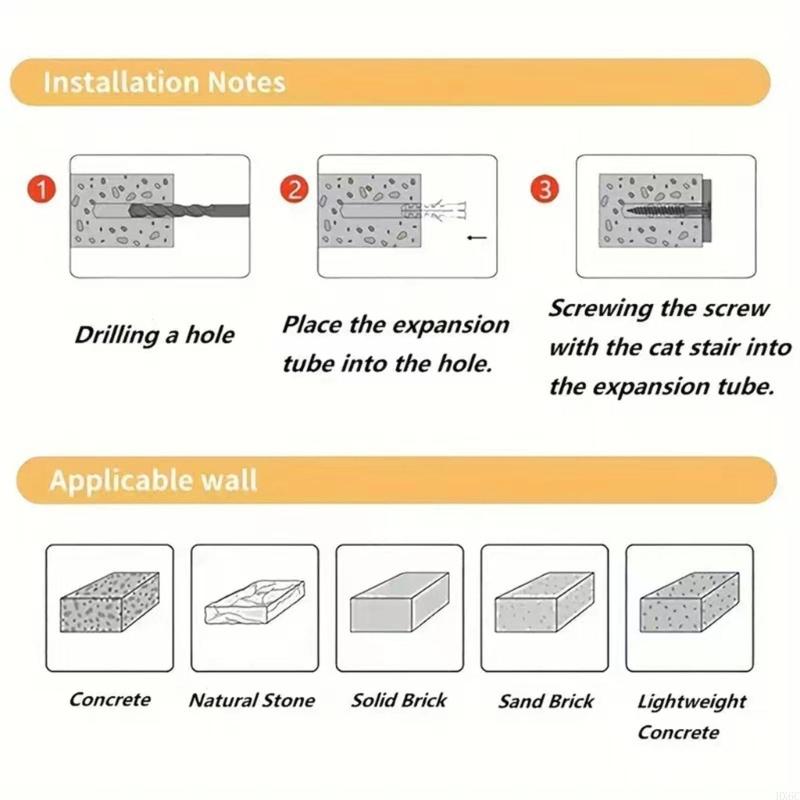 Natural Cats Climbing Ladder Wall Mounted Space Efficient Design Activity Toy For Small Home And Pet Entertainment HX6C