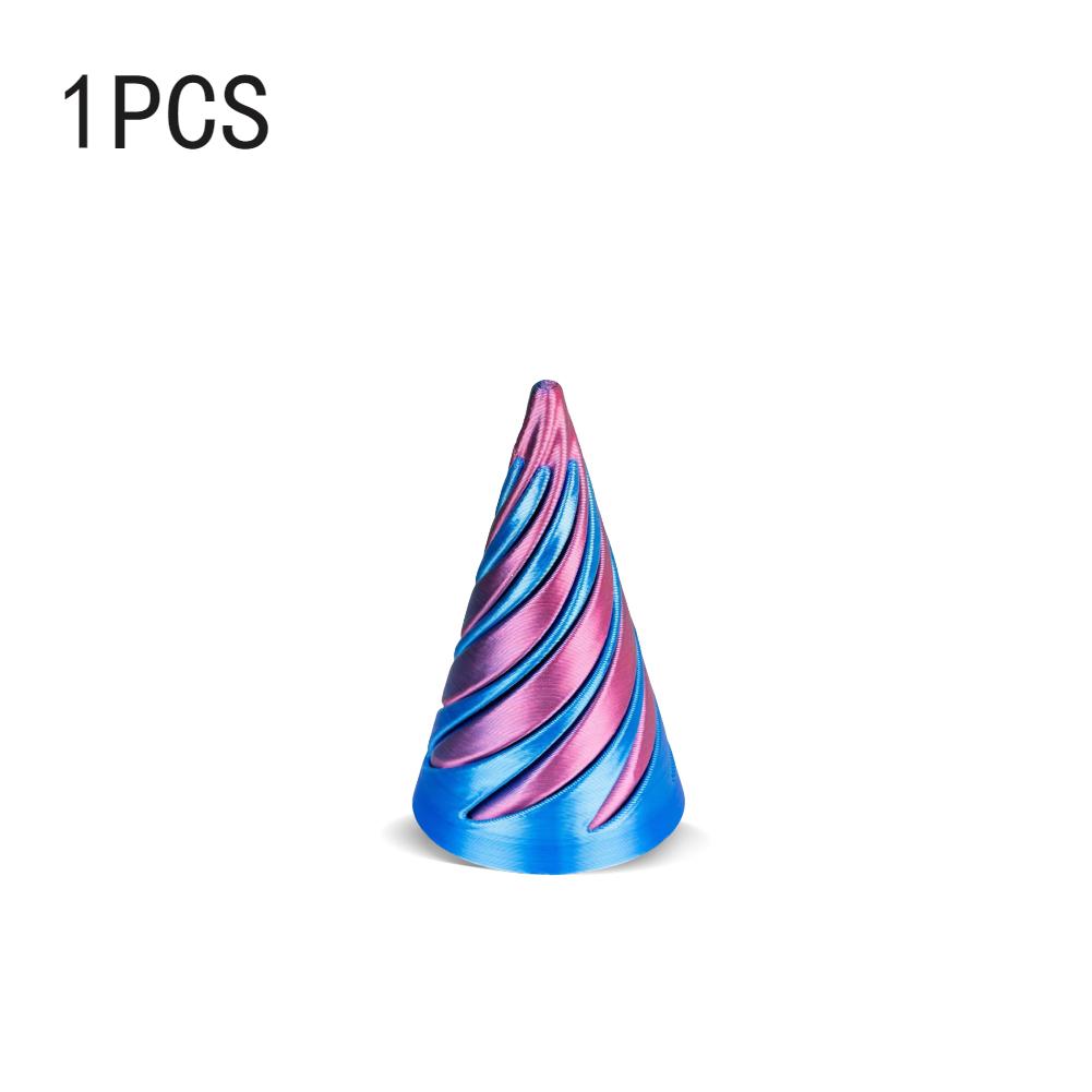 3D Printed Unique Fidget Toys Spiral Cone Toy Decompression Kids Fidget Toys Impossible Pyramid Passthrough Sculpture Desk Toy