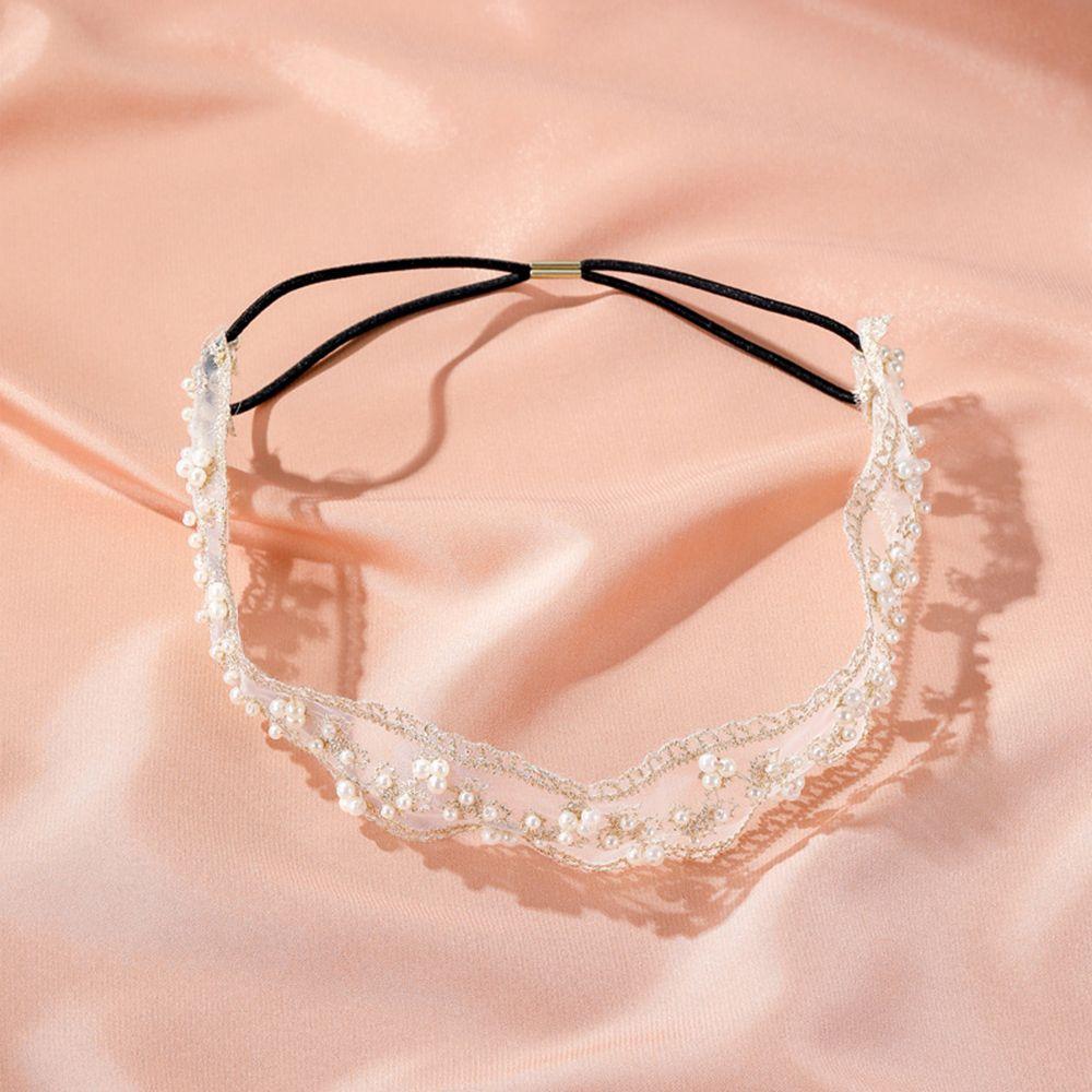 Elegant Scarf Wedding Photography Hair Accessories Lace Headband Net Yarn Ladies Hair Band