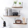 Natural Wood Easy DIY Wooden Display Simple Wire Convenient Storage Wall-Mounted Shelf, Installation, Bookshelf, Shelf, Attachment, (Brown, 40cm)