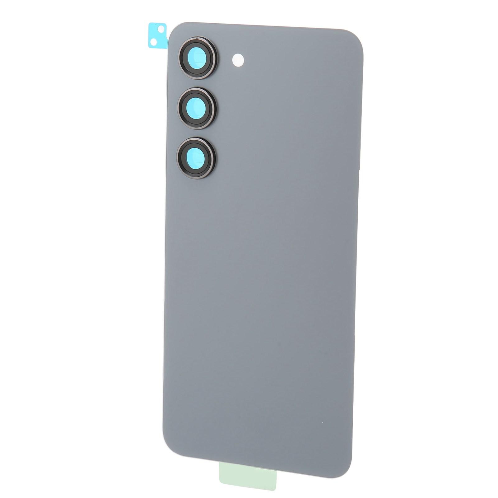 

Сменное заднее стекло, заднее стекло корпуса телефона с предустановленной лентой объектива камеры для Galaxy S23 серый