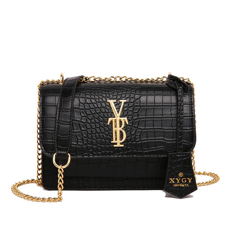 Elegante 2025 Herbst/Winter Krokodilmuster Kettentasche - Retro Europäischer & Amerikanischer Stil, Vielseitiges Schulter- & Umhänge-Design für Damen