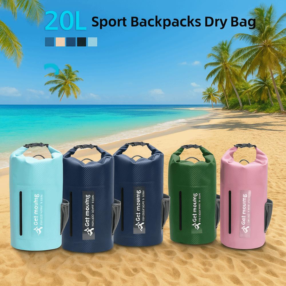 with Shoulder Straps Swimming Bucket Bag Large-Capacity Beach Backpack Water-Splashing Festival