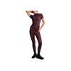 SKIMS Shine Short Sleeve Mock Neck Top Currant Women Tops Red TP-TSH-2714-CUR
