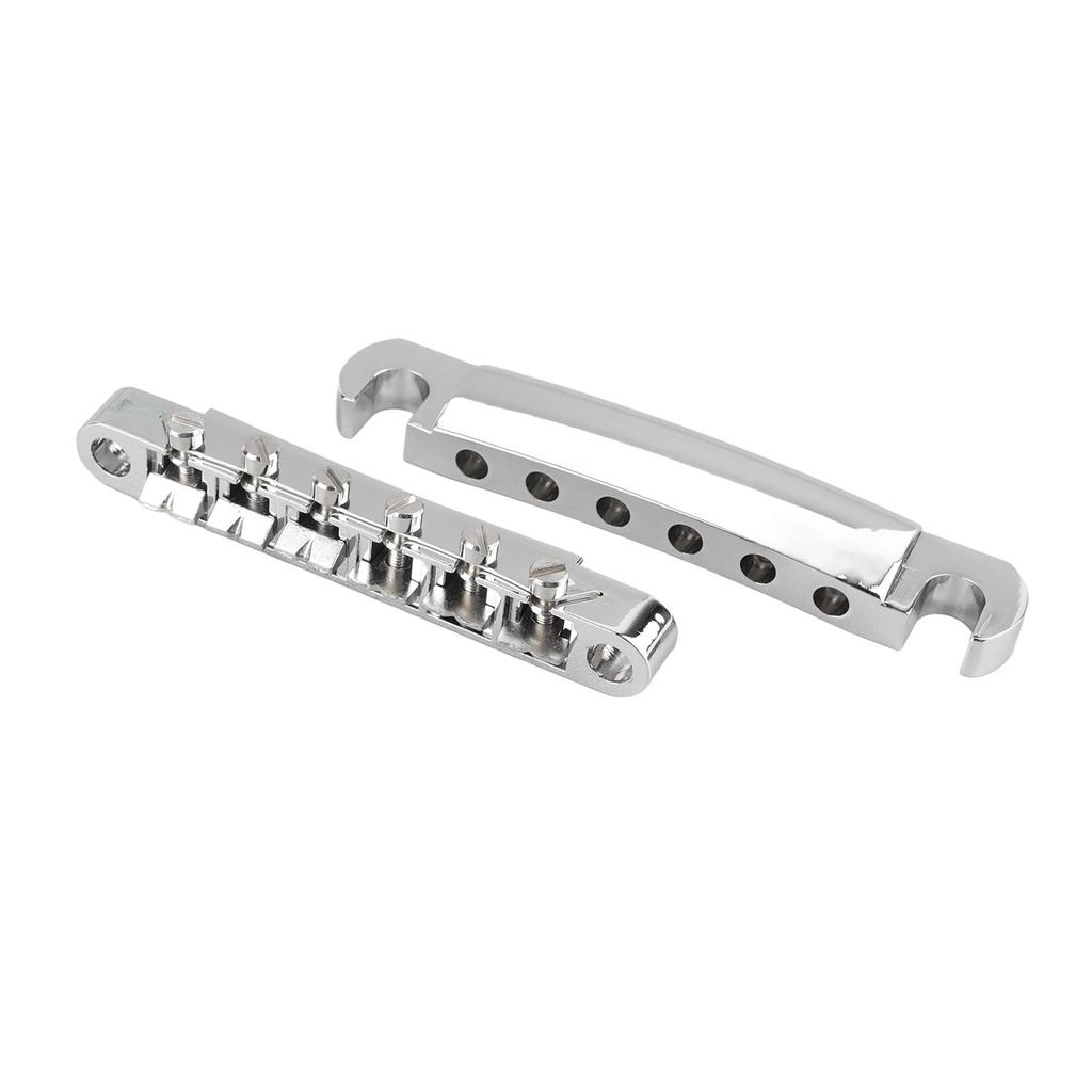 Vintage Guitar Bridge Set Stop Bar Tailpiece 6 Strings Electric Guitar Zinc Alloy Bridge Tailpiece