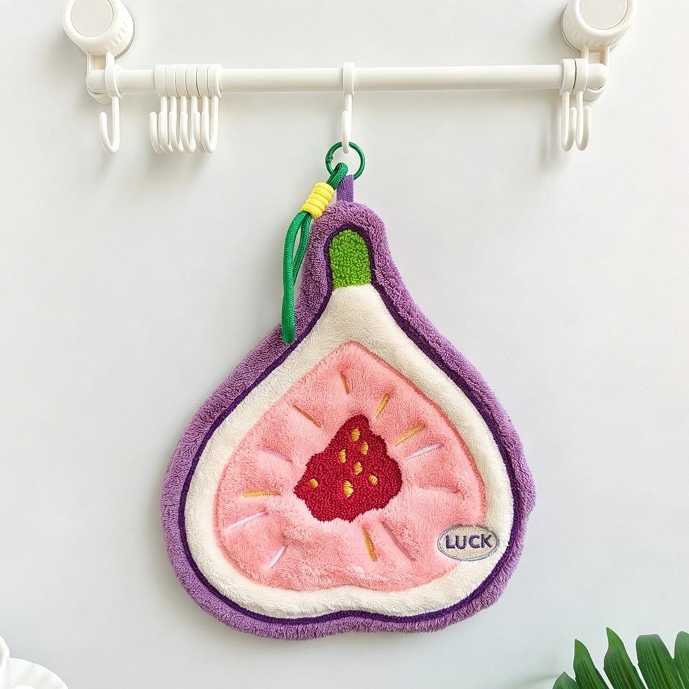 Quick-Dry Hand Towel Fruit Design Bathroom Towel New Kitchen Towel