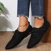 Women's Pointy Head Shoes Summer Plus Size Shallow Mouth Flats Casual Solid Colour Non-slip Lightweight Loafers Zapatillas Mujer