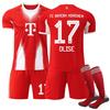 (#17 OLISE) 25-26 Bayern Munich Home Football Jersey for Kids and Adults