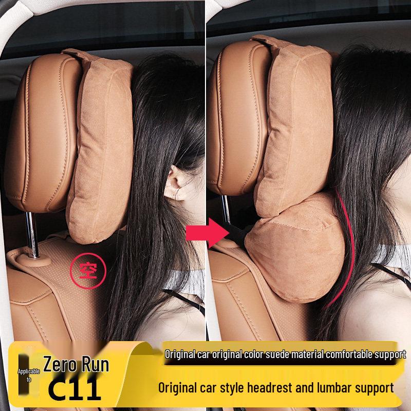 Leapmotor C11 Neck and Lumbar Support Pillow Set: Memory Foam Headrest for 26 Models