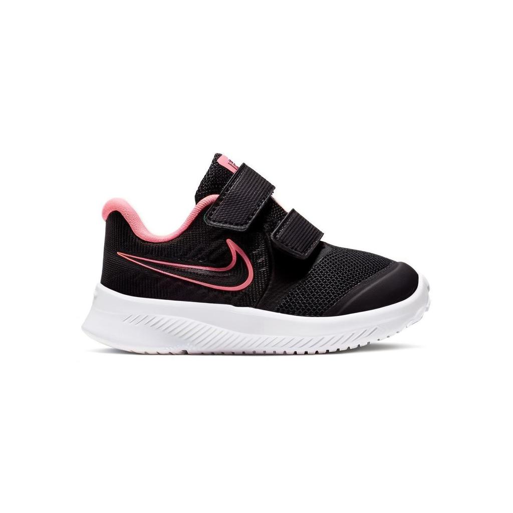 Nike Star Runner 2 Comfortable Versatile Lightweight Low-Top Walking Shoes Baby Shoes Black Pink AT1803-002