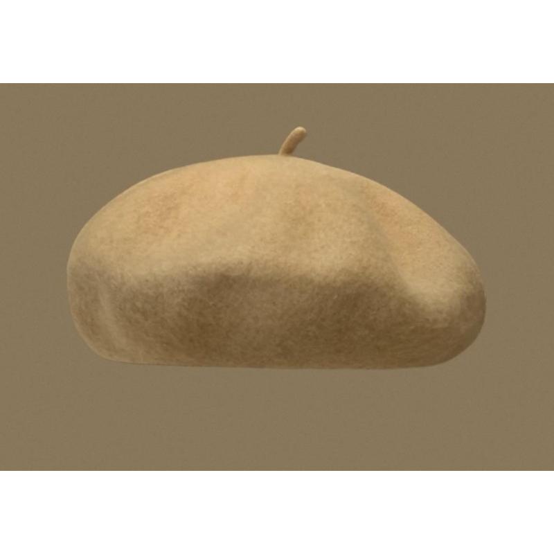 Autumn And Winter Korean Version Of High-Quality Woolen Painter Hat Women'S Cloud Hat Adjustable Versatile Three-Dimensional Wool Beret