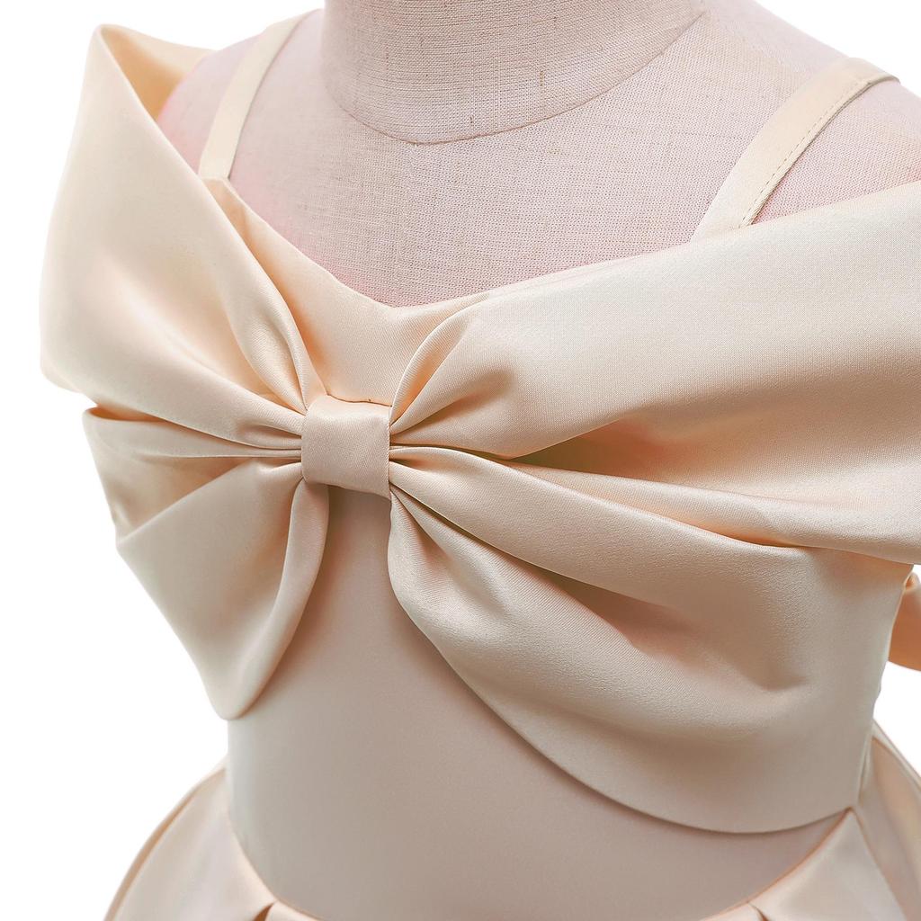 Pink Summer Princess Suspender Dress for Girls - Western Style