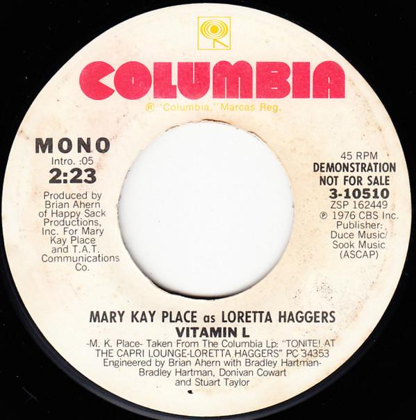 

7inch Record MARY KAY PLACE - Vitamin L 310510 Columbia 1977 US Folk Used