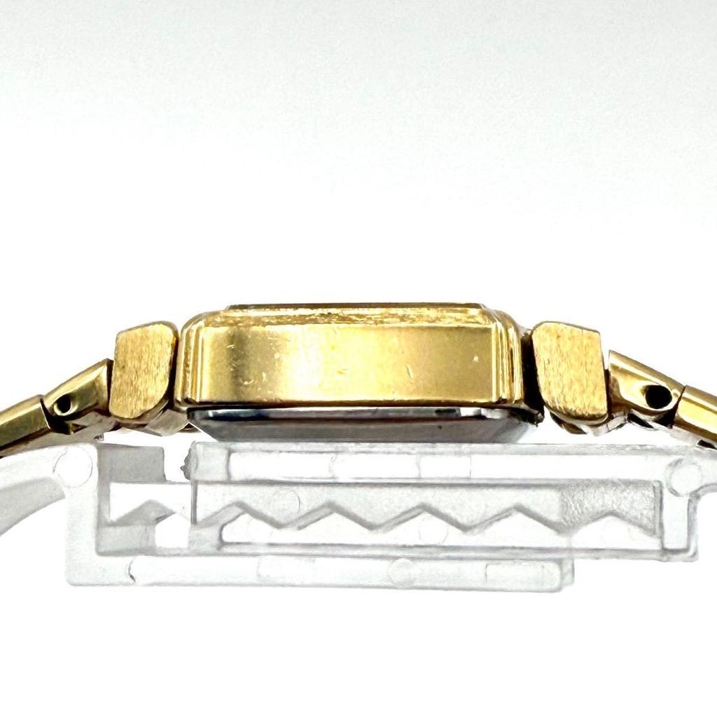 Used A023 RADO Gold Color Square Case Quartz Ladies Watch