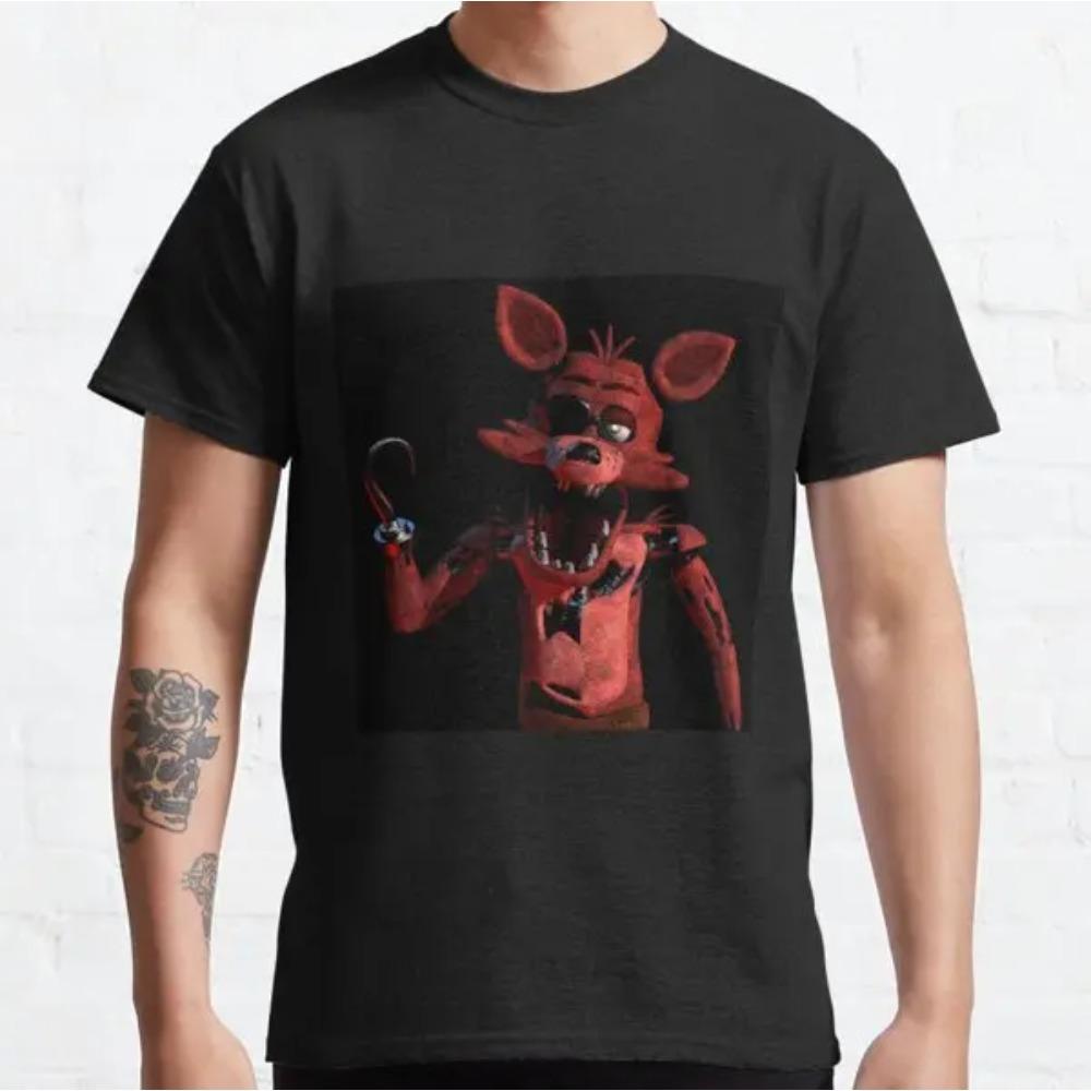 Modna koszulka z grafiką Five Night At Freddys Wygodny nadruk Oversize Wysokiej jakości ubrania Letnia czysta bawełna Streetwear Koszulka