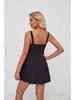 European Summer Strapless Lace-Up Solid A-Line Mini Dress