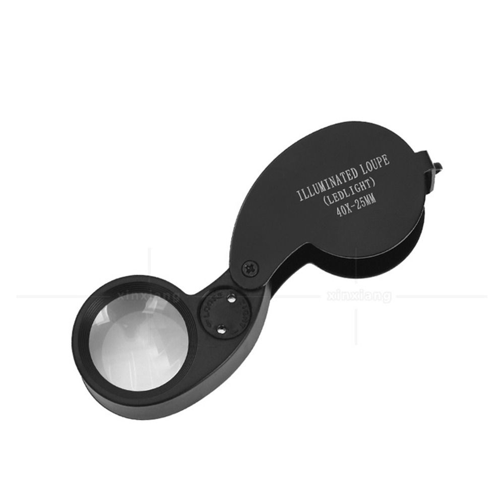 Illuminated Loupe Foldable Magnifier Folding 40X Magnifying Glass Mini   Repair Tool