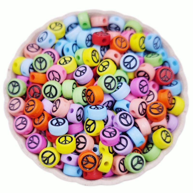 60Pcs 4*7mm Peace Shape Loose Beads DIY For Jewelry Making Necklace Bracelet Wholesale Pendant