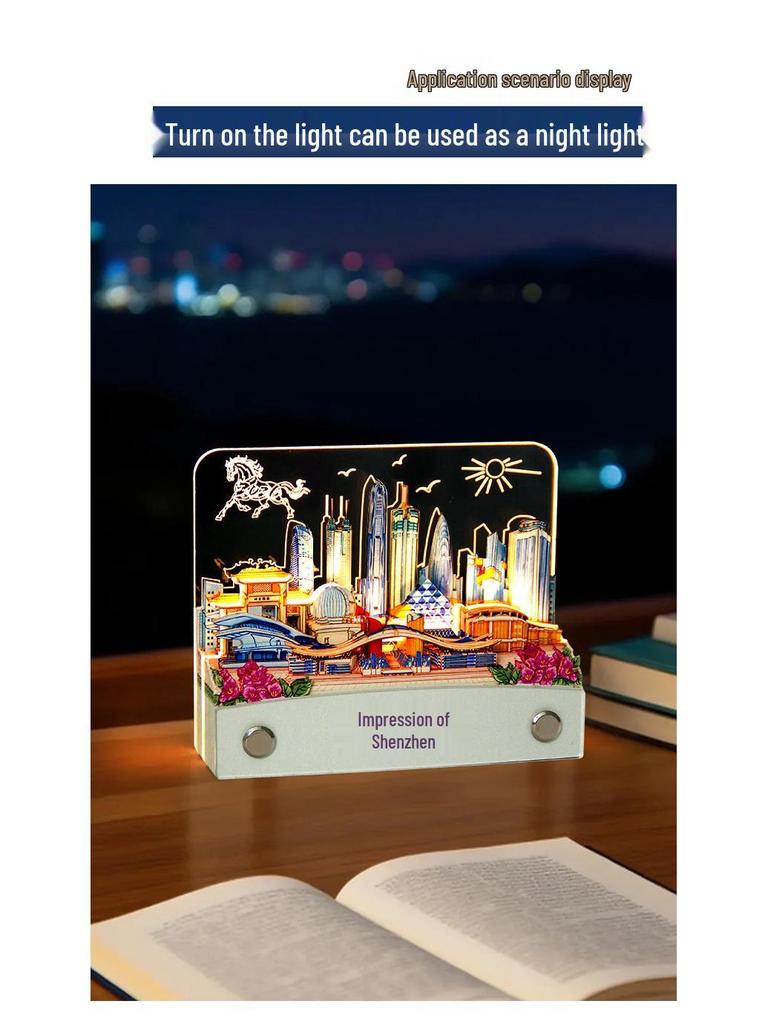 3D Landscape Jiangshan Memo Pad: Desktop Ornament & Calendar - Cultural & Creative DIY Gift