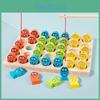 Magnetic Fishing Wooden Puzzle Numbers Letters Educational Toy For Kids Learning