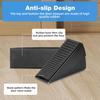 TOWODE Heavy Duty Large Door Stopper 2 PCS Adjustable High Tall Wedge Door Stopper with Non-Slip Rubber Stainless Steels Doorstop for Bottom of Door