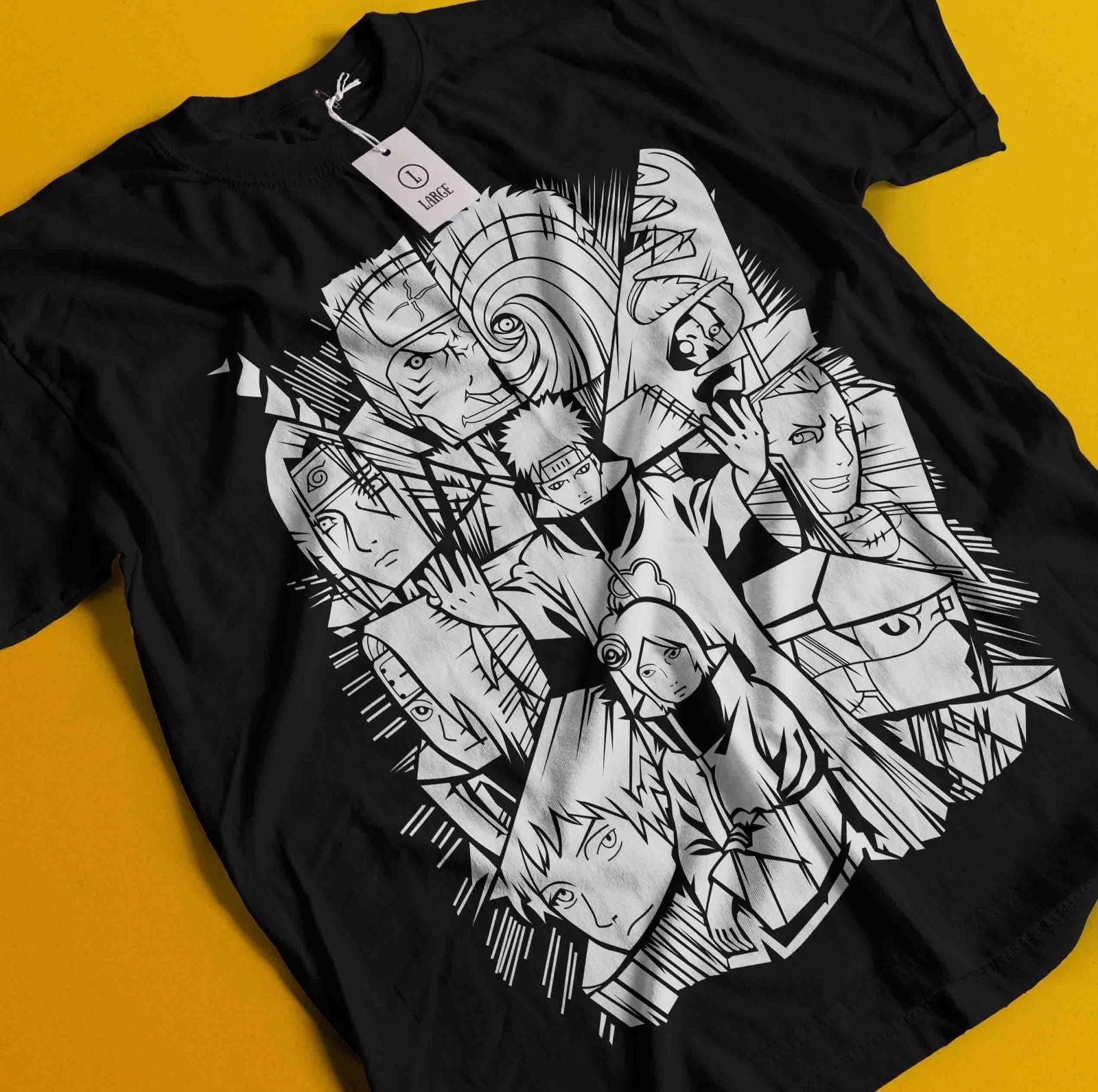 

Akatsuki Tshirt Itachi T-Shirt Mens Womens Tees Top Kisame Shirt Madara Kakashi Naruto Obito Pain Tee 4XL