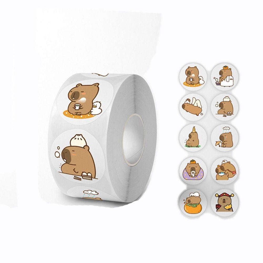 500PCS Multicolor Cartoon Capybara Sticker Accessories Kawaii Graffiti Decal Scrapbook Sticker